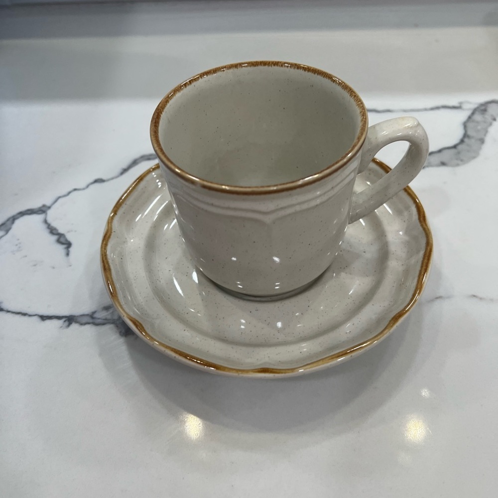 International Stoneware Japan Cup & Saucer Set.  … Eterna. Stoneware Japan .